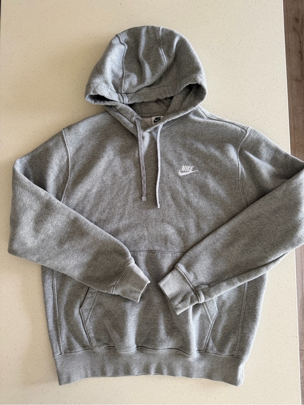 Nike Gray Pullover Hoodie with Small Chest Logo